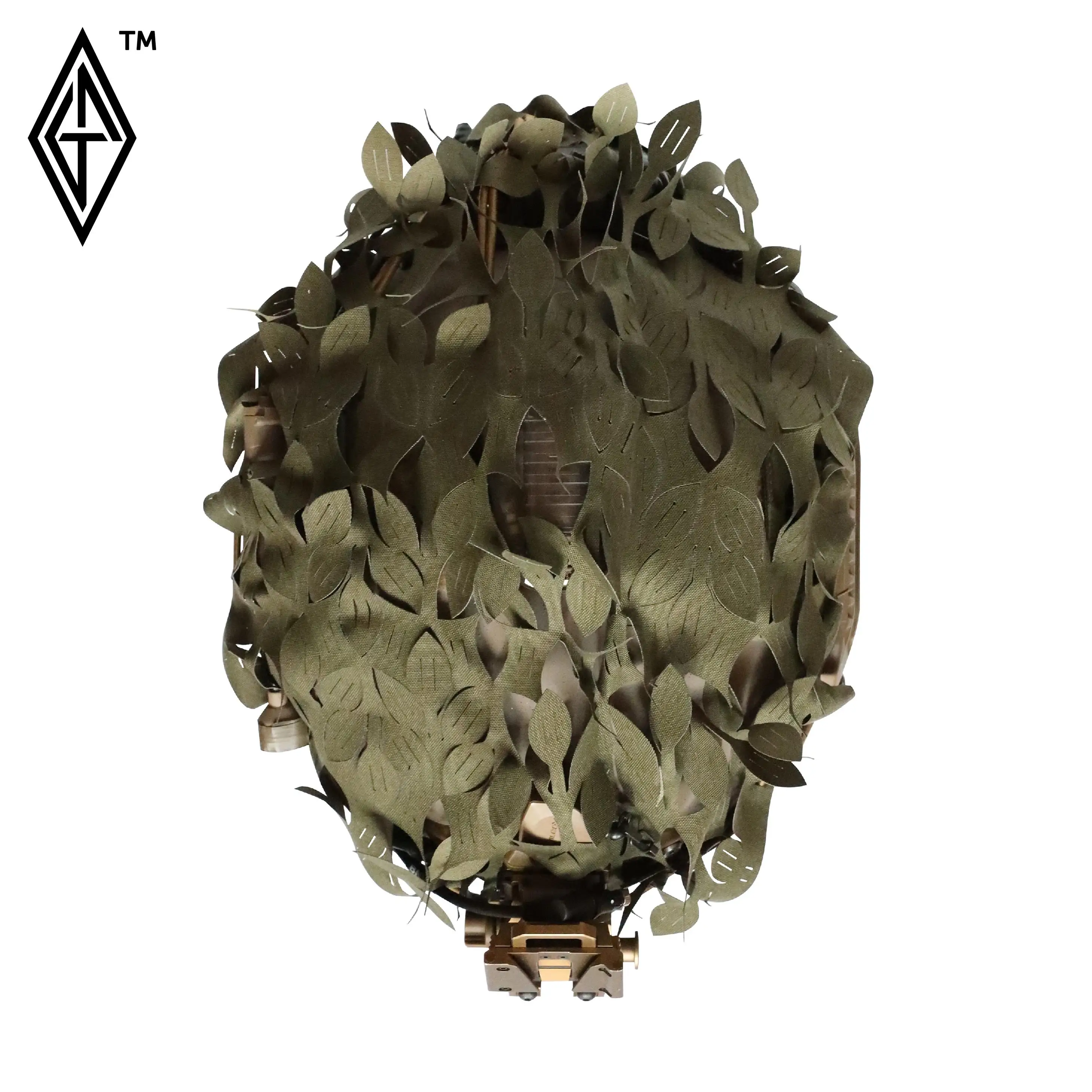 Funda casco táctica camuflaje 3D modular con hojas multi-forma - imagen 5