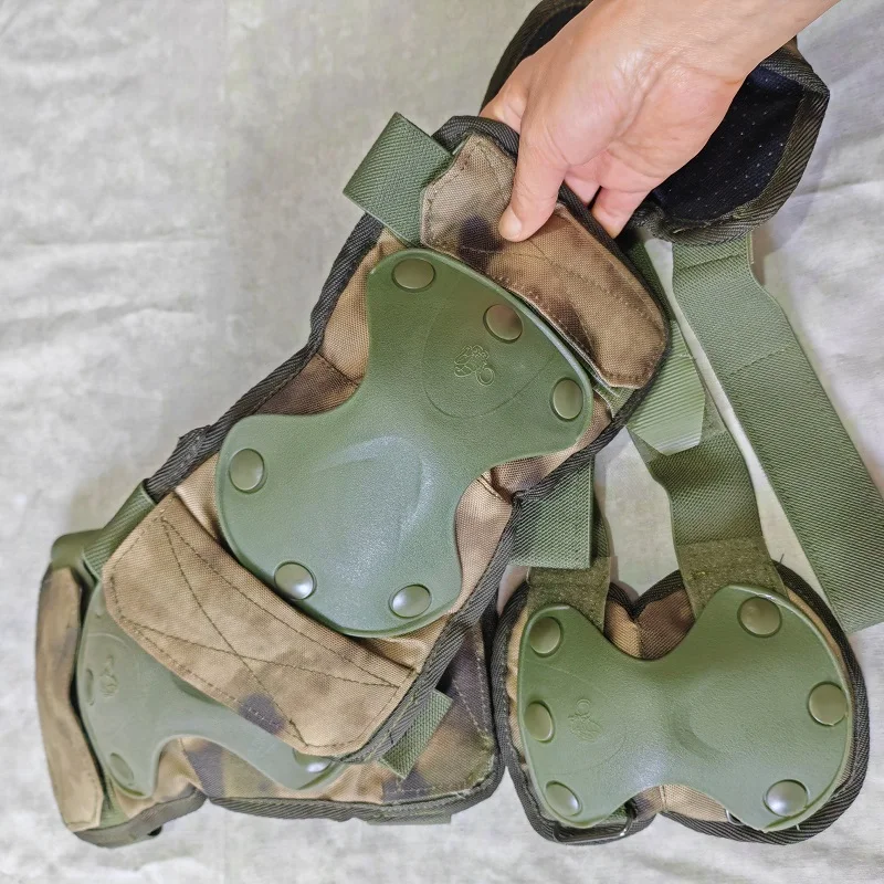 Juego protectores rodilleras y coderas tácticas verdes ripstop outdoor - imagen 2