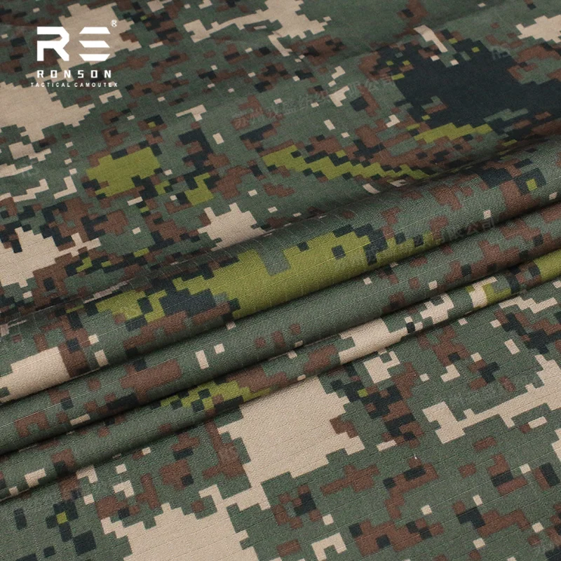 Tejido táctico ripstop NYCO camuflaje coreano para uniforme - imagen 2