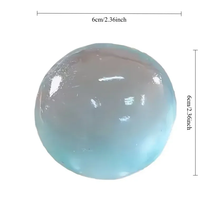 Juguete Blandito de Maltosa Azul: mochi antiestrés y bola azul transparente