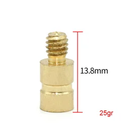 Inserto eje flecha 6,2mm 25/50/100 granos puntas anchas cobre