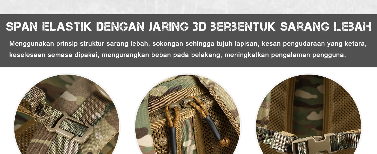 Mochila táctica con estilo camuflaje