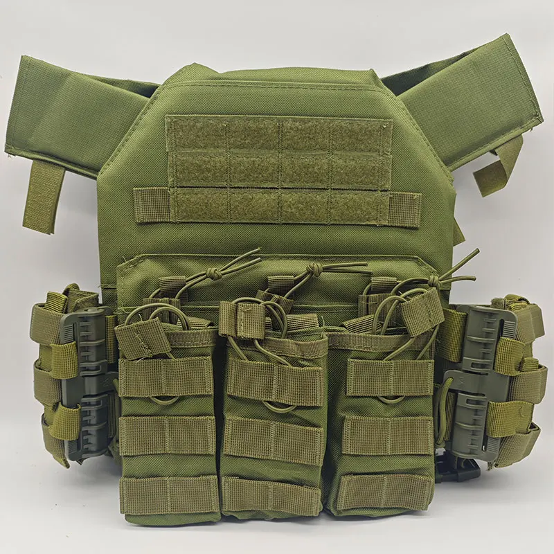 Chaleco táctico JPC MOLLE con bolsa triple liberación rápida