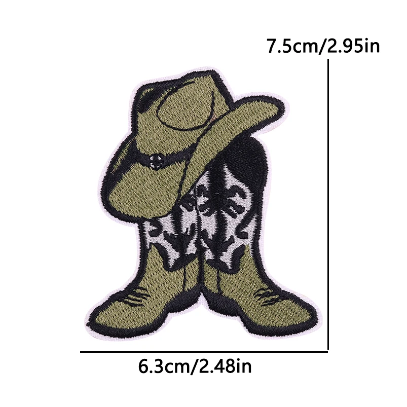 Parche termoadhesivo vaquero occidental bordado – Ropa western - imagen 3