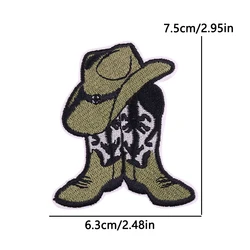 West Cowboys Parche termoadhesivo bordado para sombrero y chaqueta