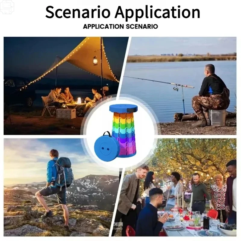 Taburete plegable regulable en altura para camping y senderismo - imagen 2