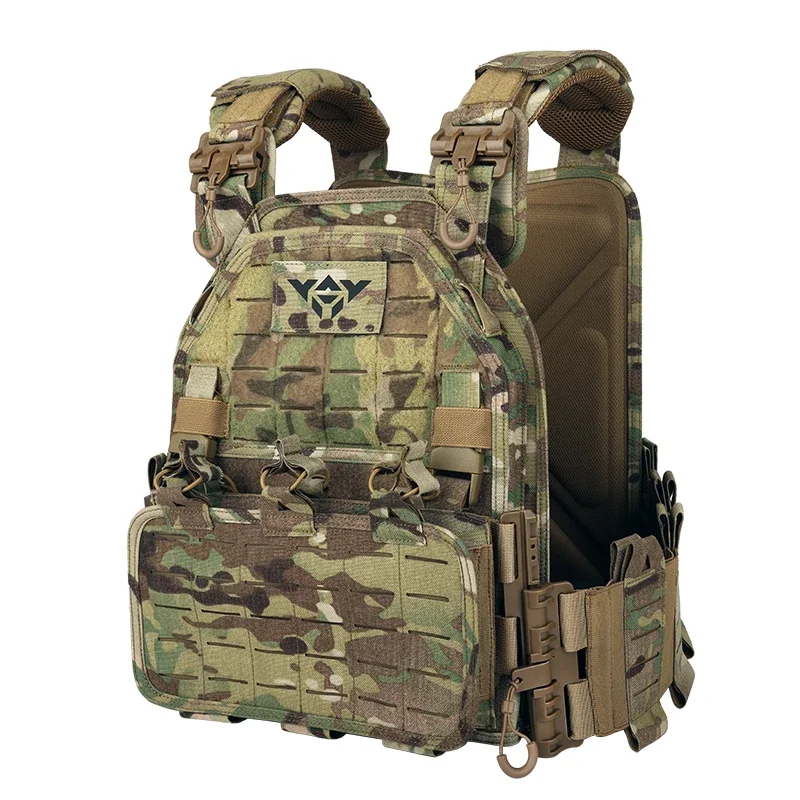 Chaleco táctico YAKEDA portaplacas ajustable MOLLE para airsoft - imagen 4