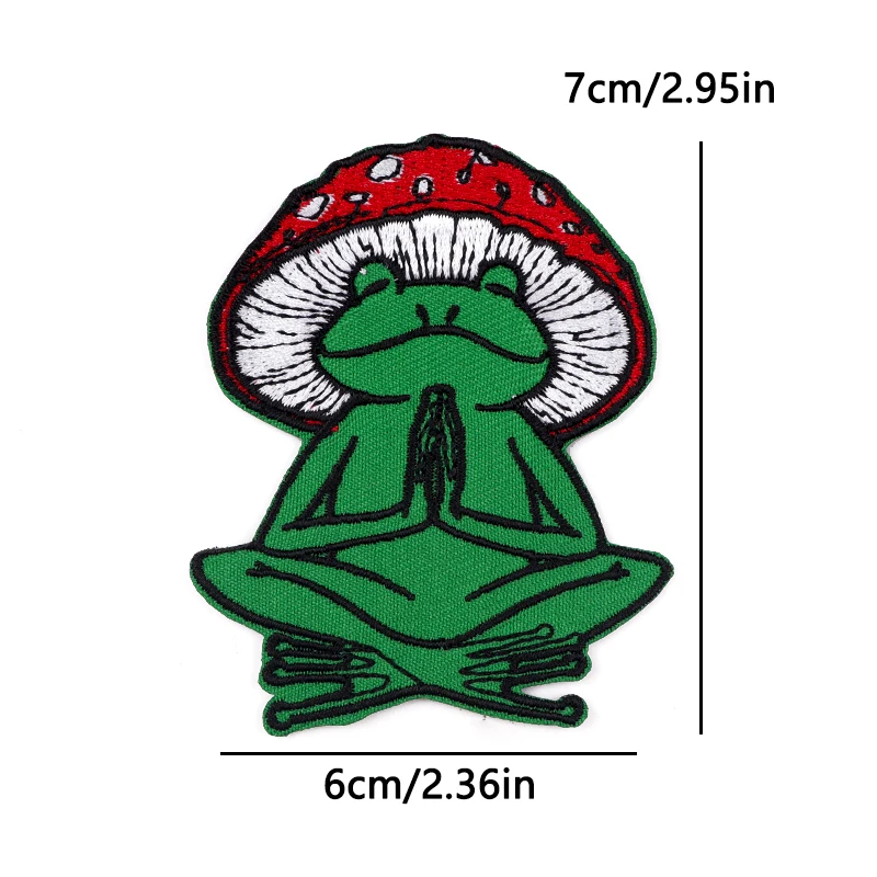 Parches bordados termoadhesivos animales arcoíris vintage hippie - imagen 2