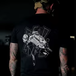 Camiseta Táctica Algodón Estampado Militar Retro – Hombre