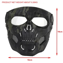 Máscara Airsoft Calavera – Protección Completa con Gafas