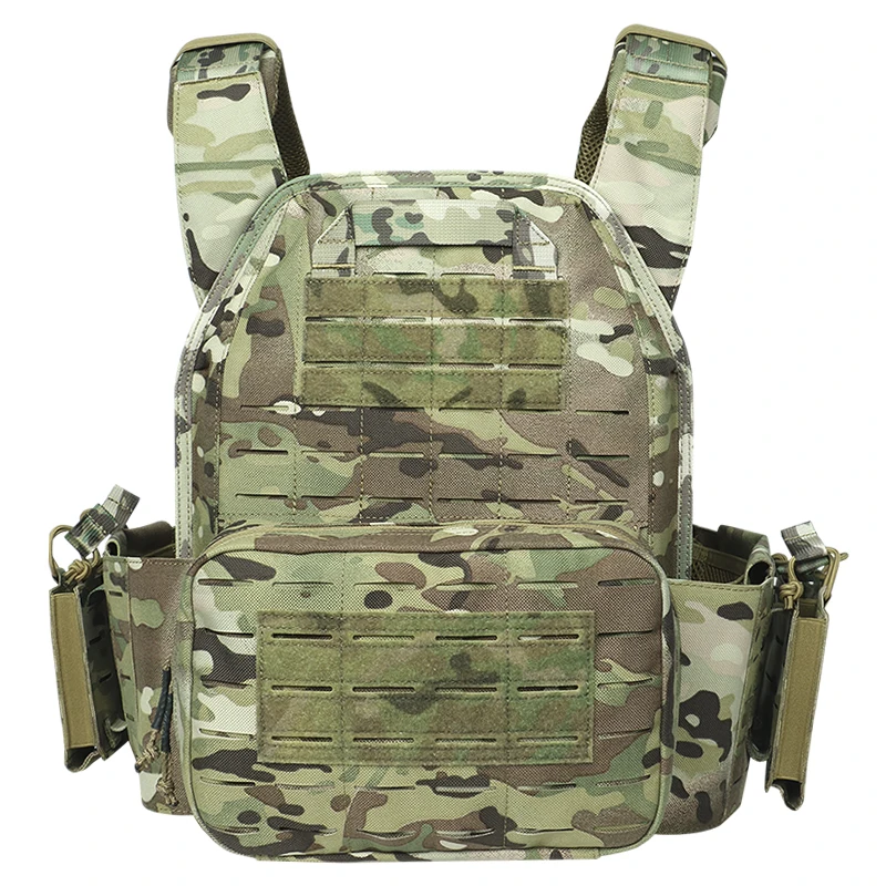 Chaleco táctico porta placa liberación rápida 1000D para paintball - imagen 3