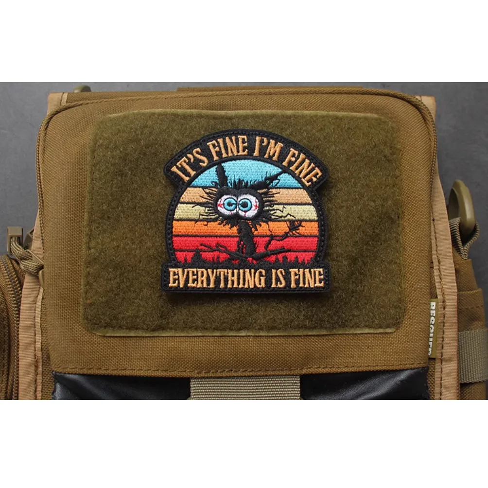 Parche MOLLE bordado gato táctico para mochilas y chalecos de combate - imagen 5