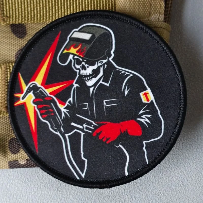 Parche táctico esqueleto con velcro para chaleco y mochila - imagen 2