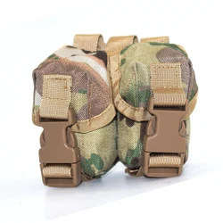Bolsa Molle táctica para municiones y granadas, estuche compartimentado