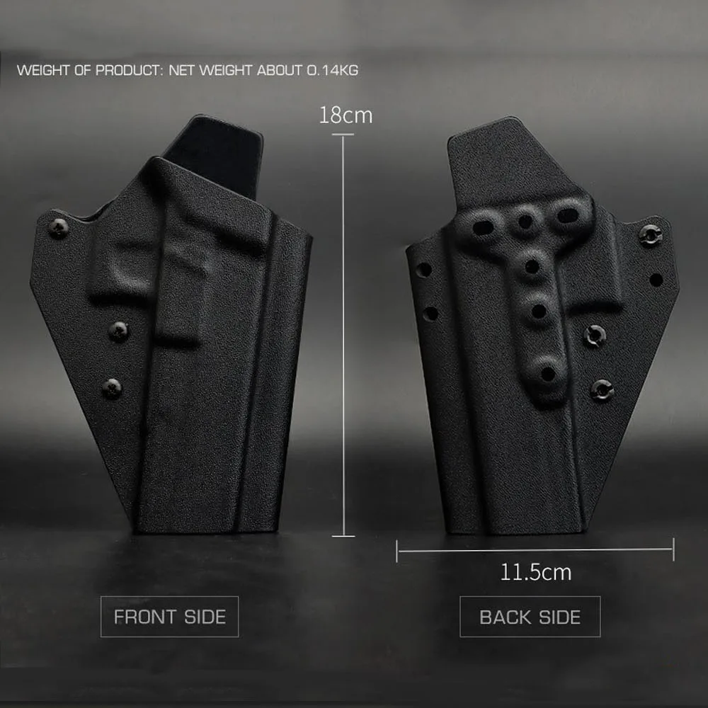 Funda táctica Kydex para Glock 34 con linterna de liberación rápida - imagen 3