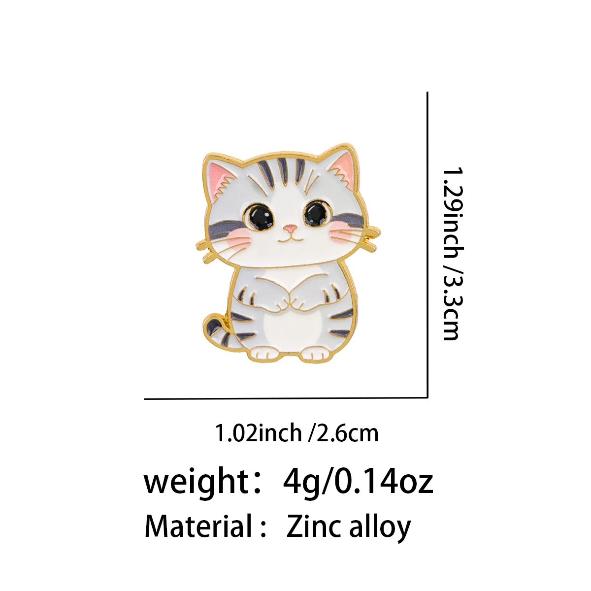 Broche de gato para solapa y accesorios