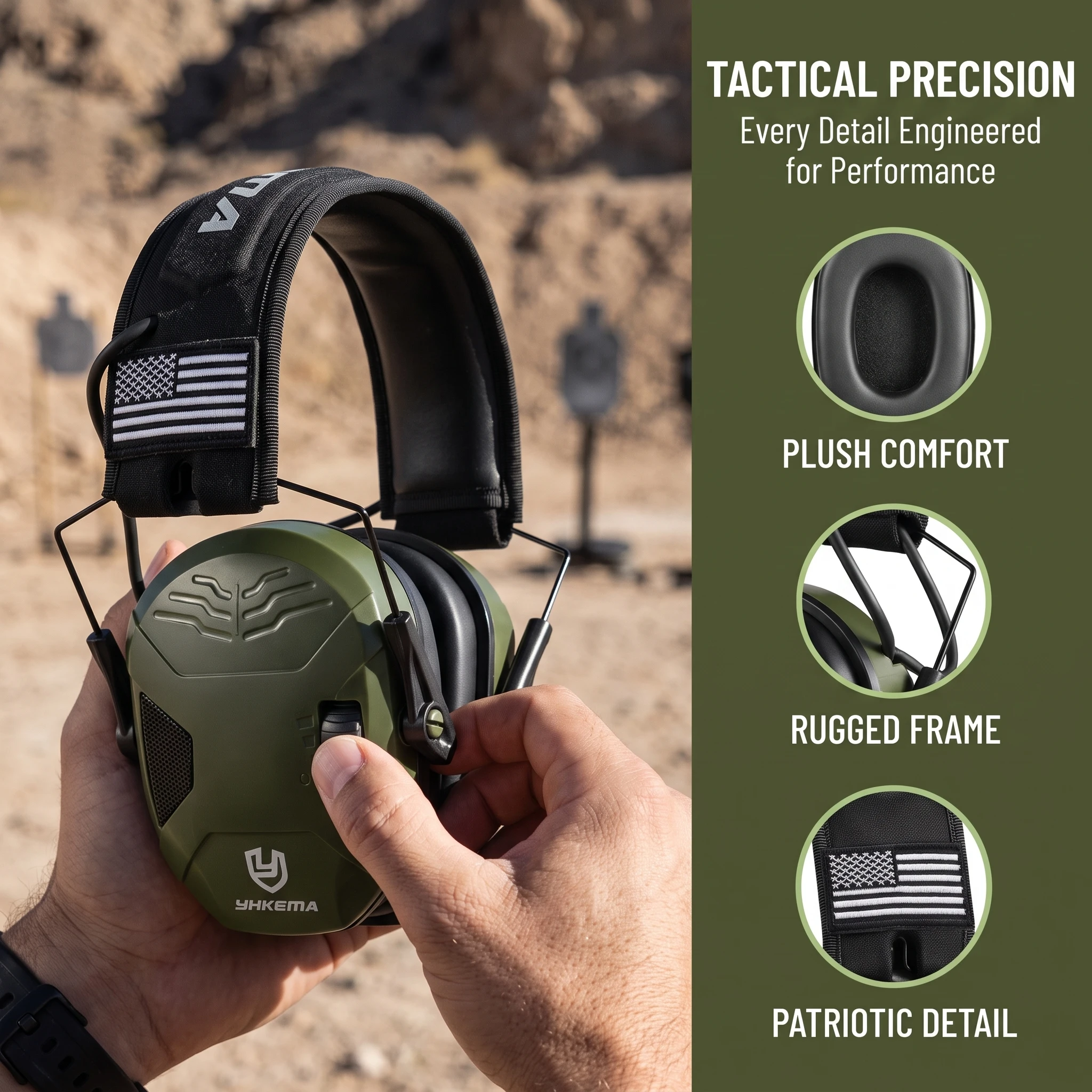 Orejeras electrónicas YHKEMA con amplificación y protección auditiva - imagen 4