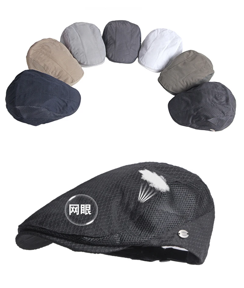 Gorra tipo boina de verano en malla