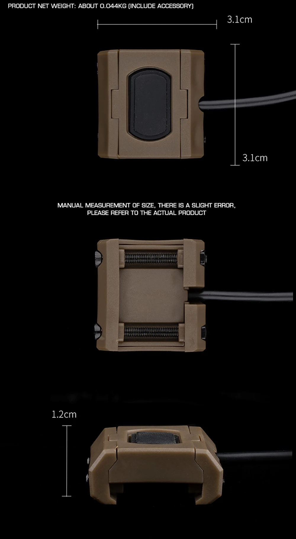 Conector para interruptor en montaje tipo rail