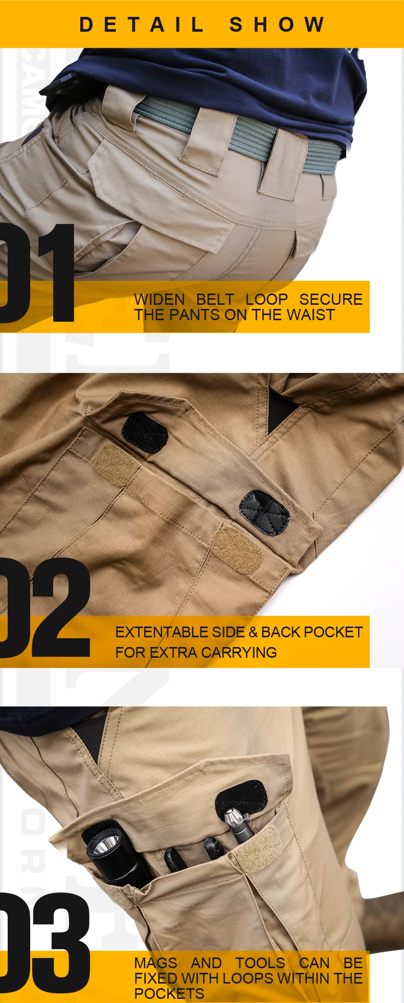 Pantalones Emersongear EM9463 en estilo urbano táctico