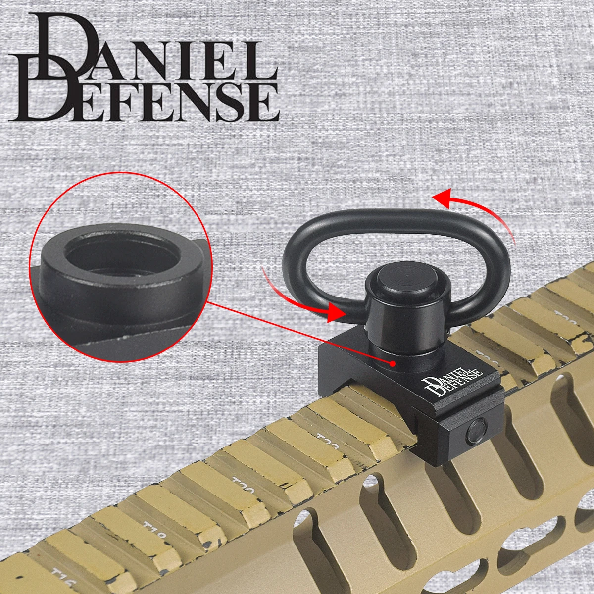 Daniel Defense Soporte Correa Desmontable Anclaje Giratorio Picatinny - imagen 2