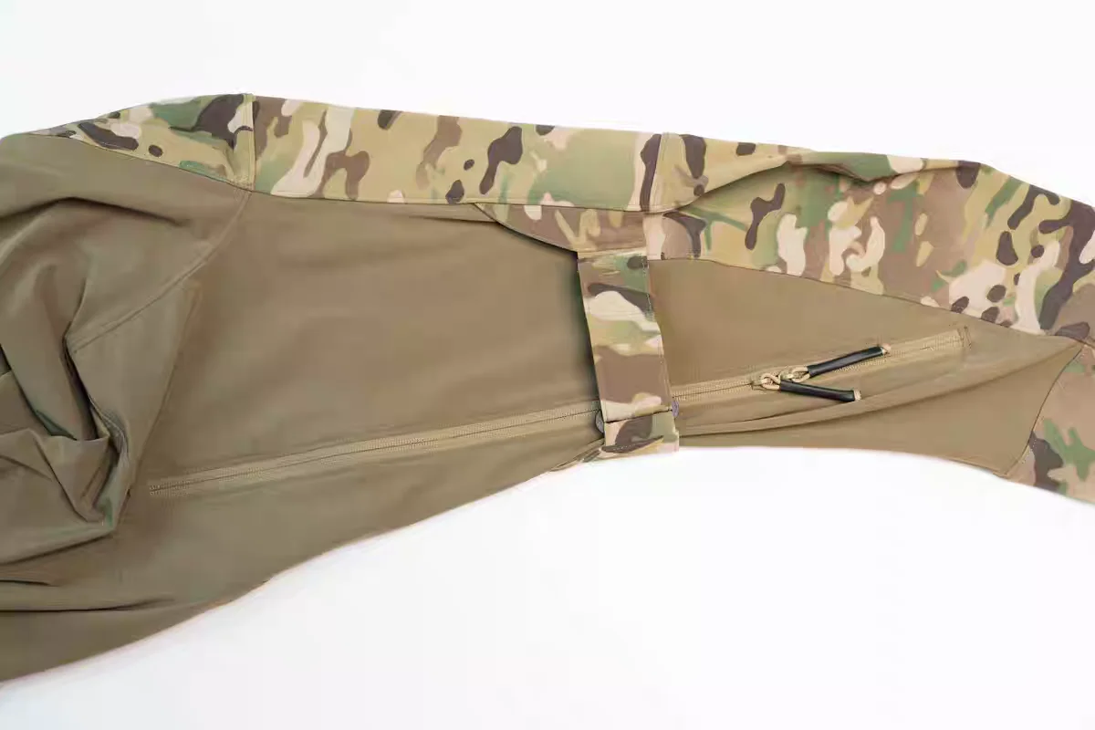 Vista del patrón camuflado en manga larga