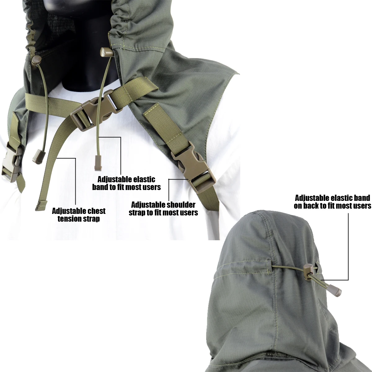 Detalle de los hilos Ghillie