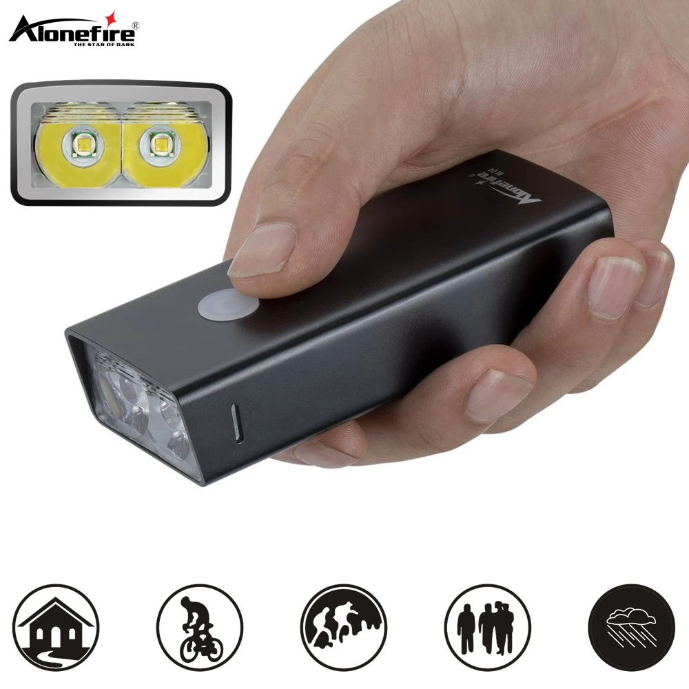 Alonefire linterna táctica recargable para bicicleta y exterior