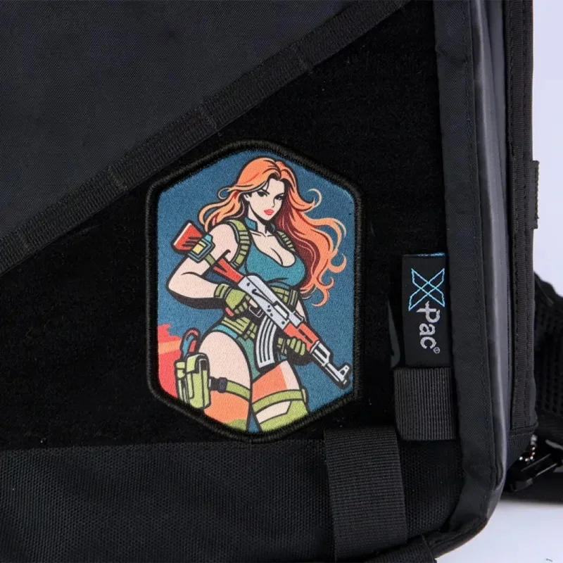 Parche Táctico Anime Chica – Insignia Moral Gancho-Bucle para Mochila y Ropa - imagen 5