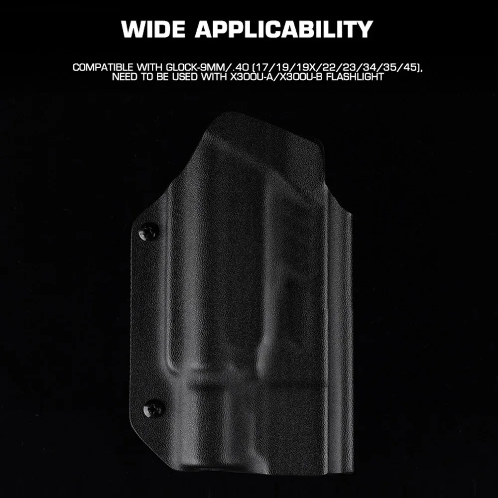Funda táctica de Kydex para pistola Glock con linterna X300U-A - imagen 3
