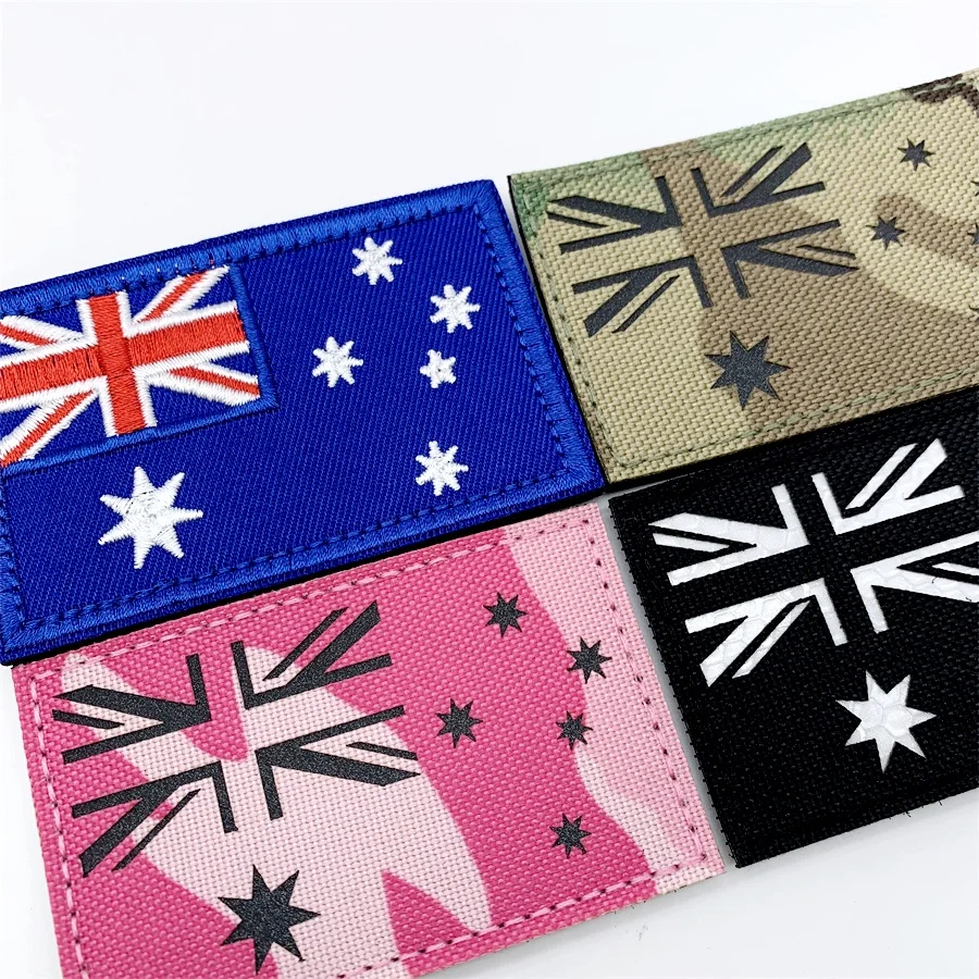 Parche táctico bordado bandera de Australia con velcro