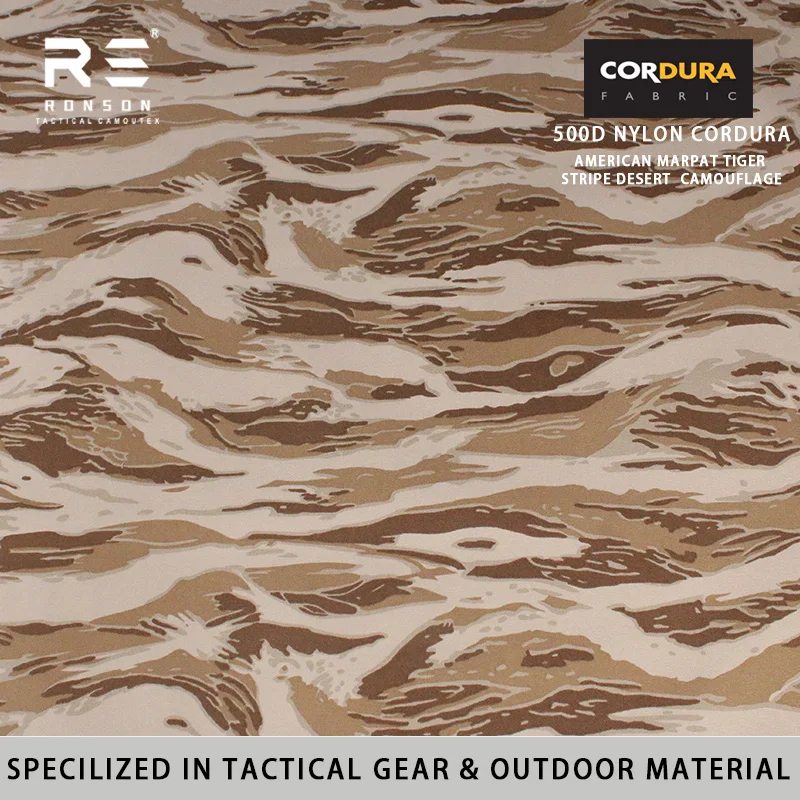 MARPAT Desert Tigerstripe Cordura impermeable PU tela de camuflaje