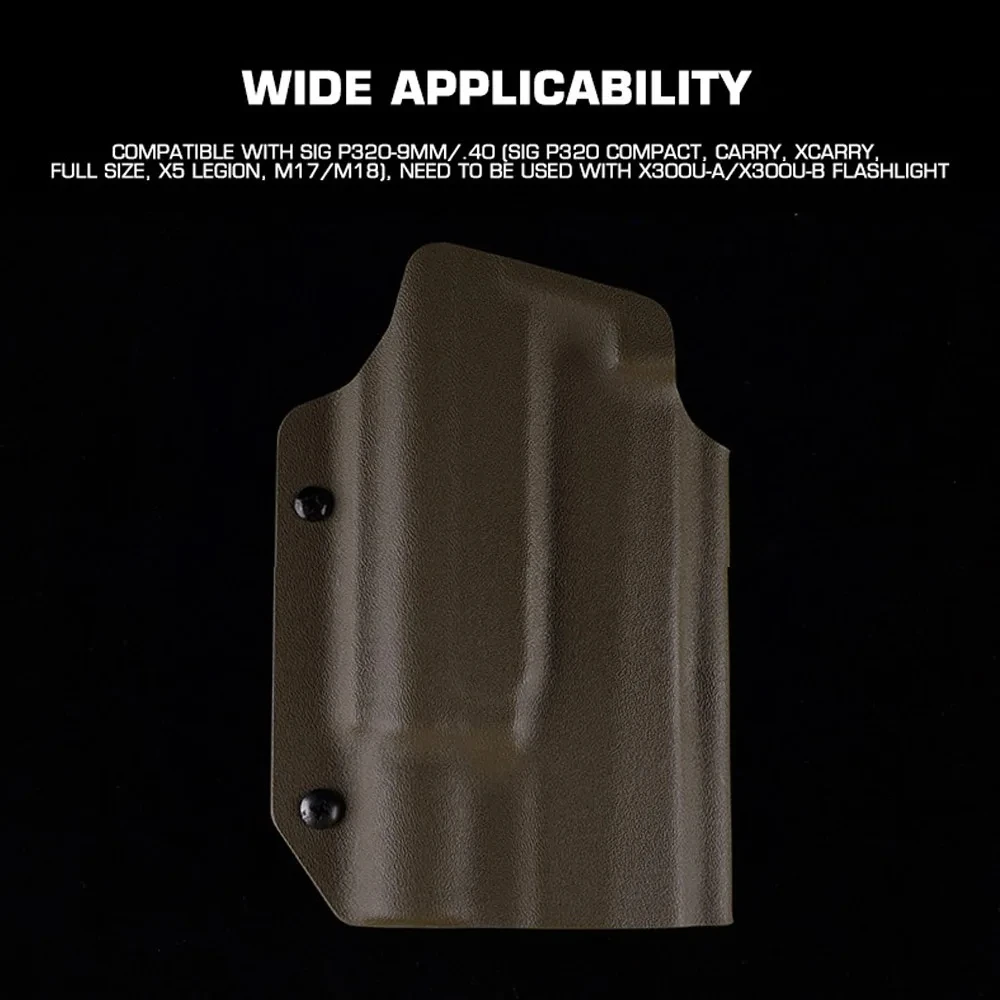 Funda táctica Kydex SIG P320 para X300, talla completa y compacta - imagen 4
