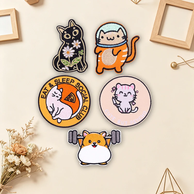 Parche termoadhesivo bordado arcoíris con frases y animales hippie - imagen 3