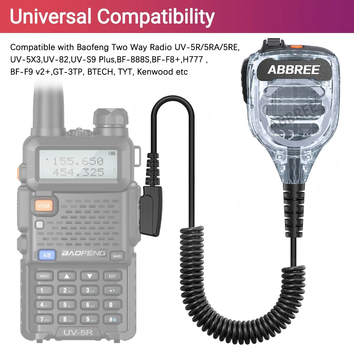 Micrófono de mano ABBREE AR-850 IP54 resistente al agua y volumen - imagen 3