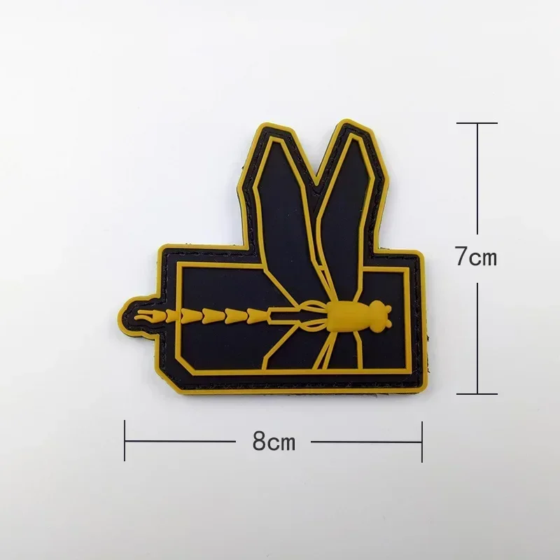 Parche táctico PVC 3D libélula camuflaje MC con velcro - imagen 2