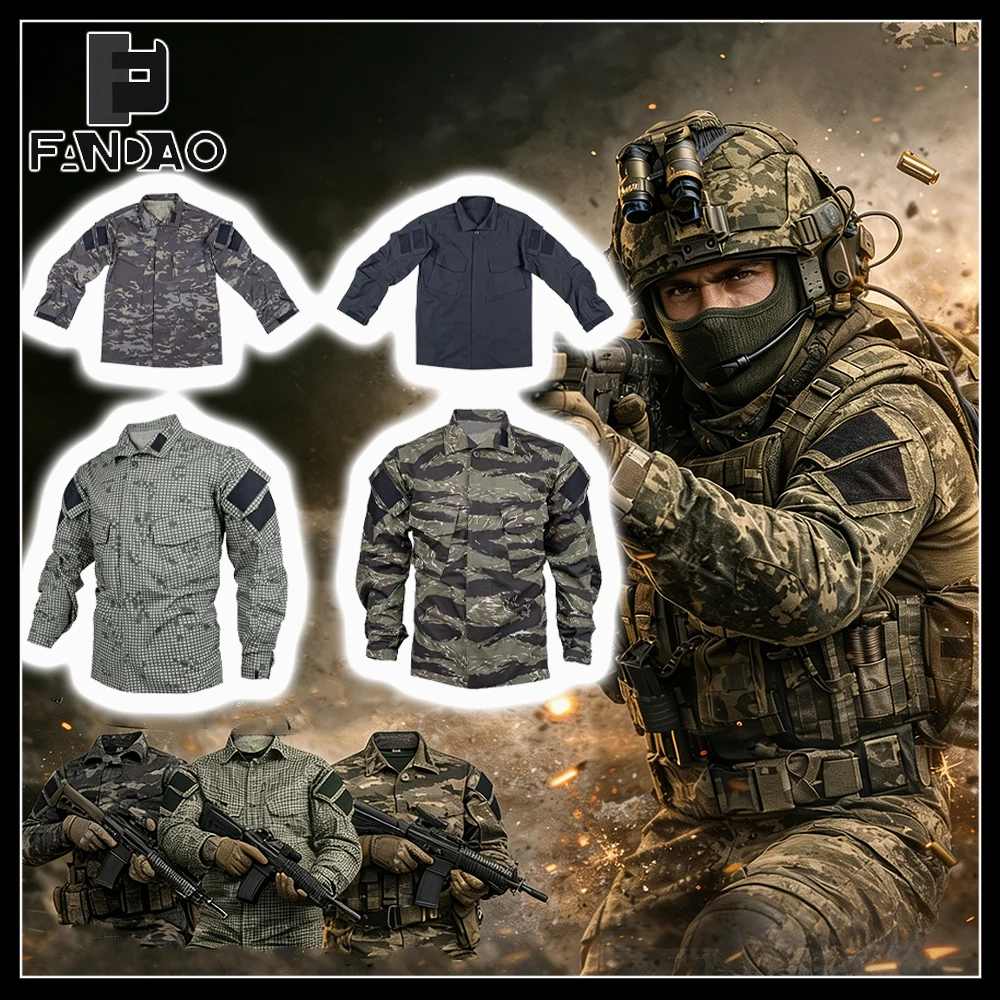 Traje táctico camuflado transpirable manga larga – Airsoft caza - imagen 5