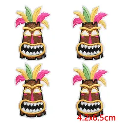 Parche bordado tropical termoadhesivo para planchar palma limon coco