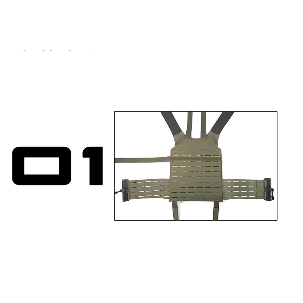 Panel trasero MOLLE de corte láser para chaleco táctico - imagen 4