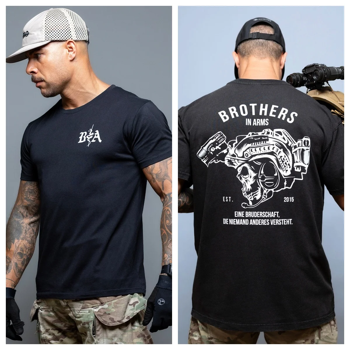 Brothers in Arms Camiseta táctica transpirable de algodón para verano - imagen 5
