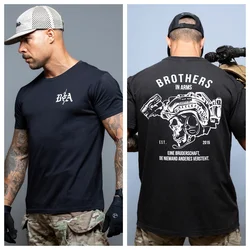 Brothers in Arms Camiseta táctica transpirable de algodón