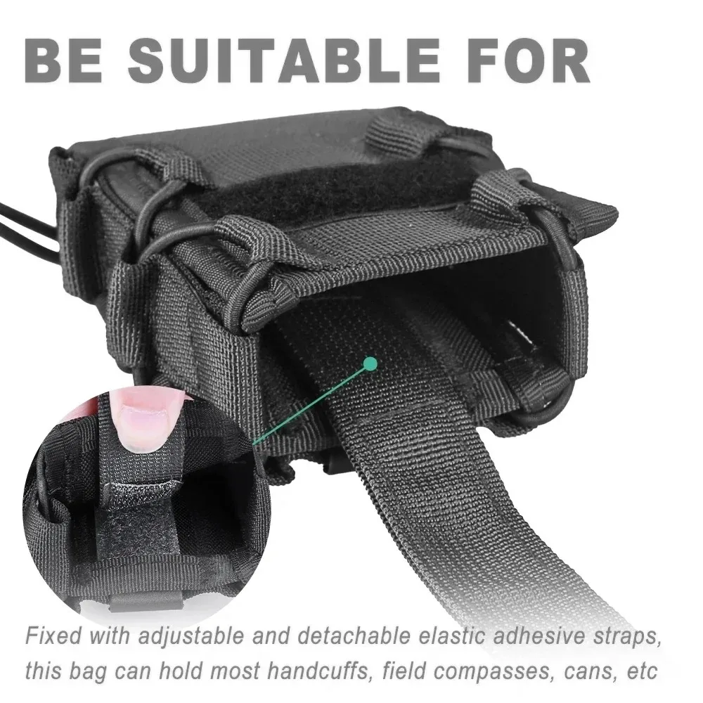 Funda táctica MOLLE para grilletes con liberación rápida parte abierta - imagen 4