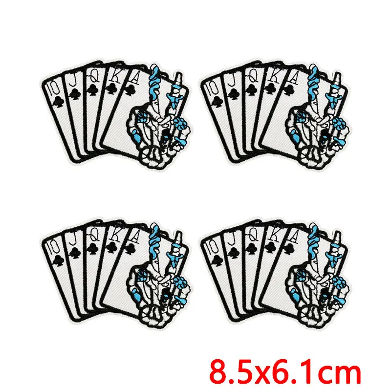 Parches bordados termoadhesivos vaquero del oeste calavera turquesa - imagen 5