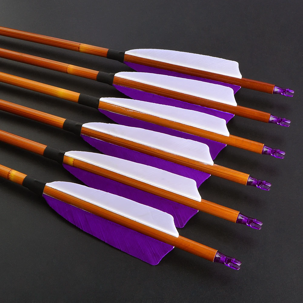 Flechas de carbono Spine 500 con plumas de pavo para tiro con arco - imagen 4