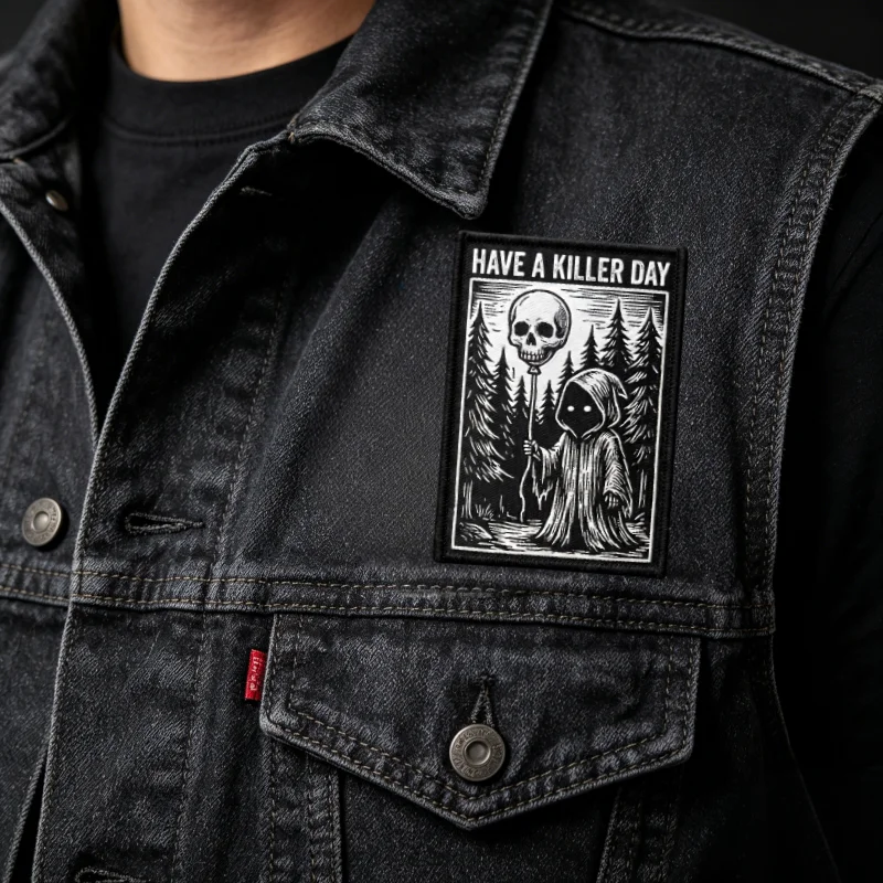 Parche táctico calavera con velcro para chalecos y mochilas