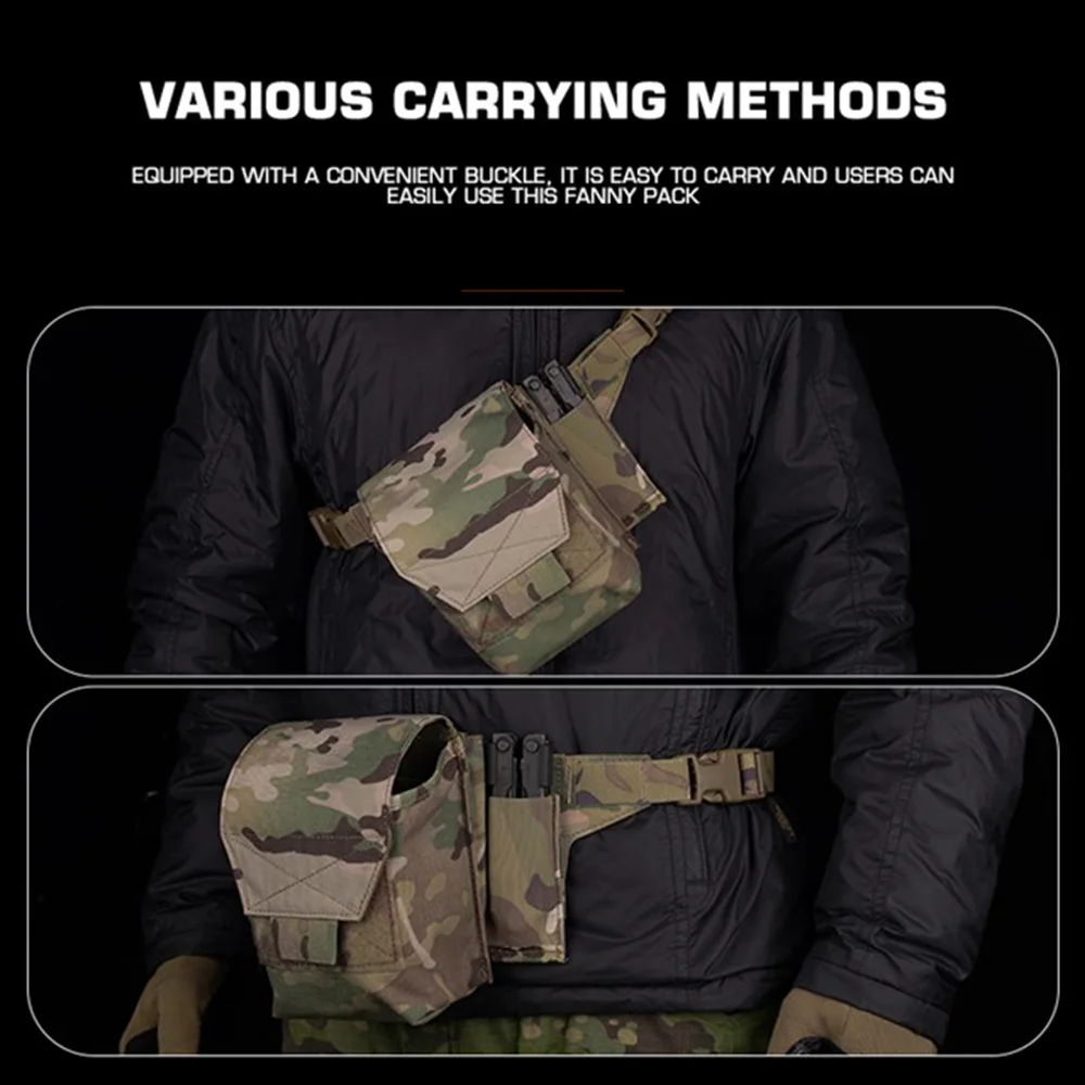 Adaptador MOLLE para riñonera y cinturón modular táctico - imagen 4