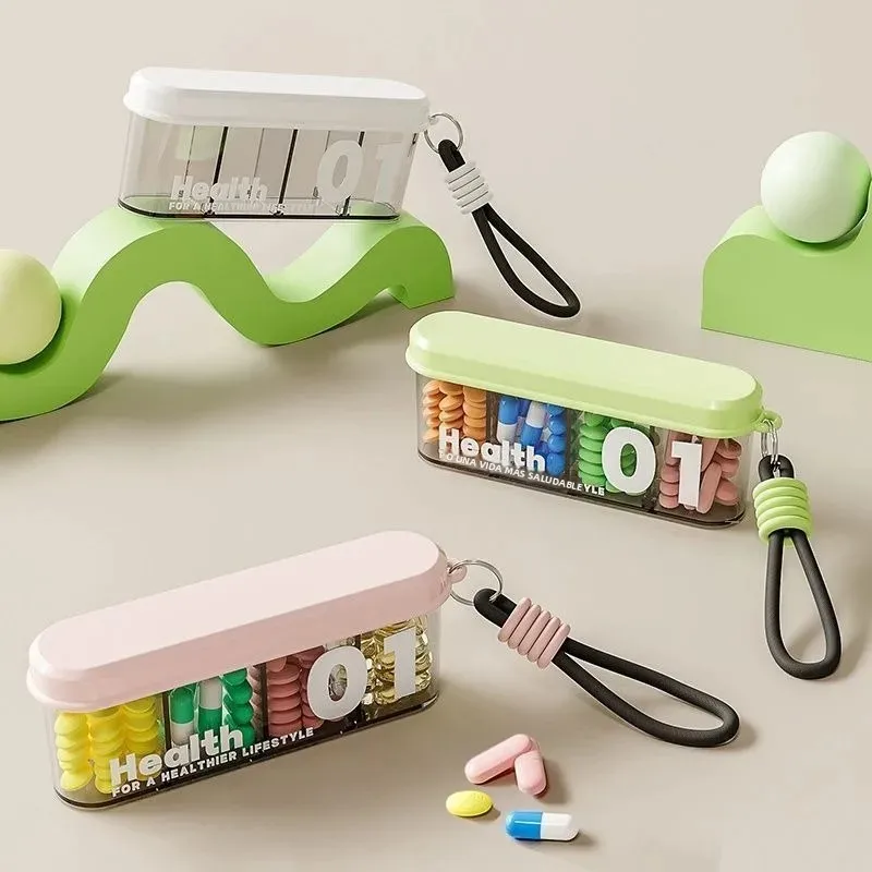 Pastillero portátil mini para control diario de dosis y comidas - imagen 4