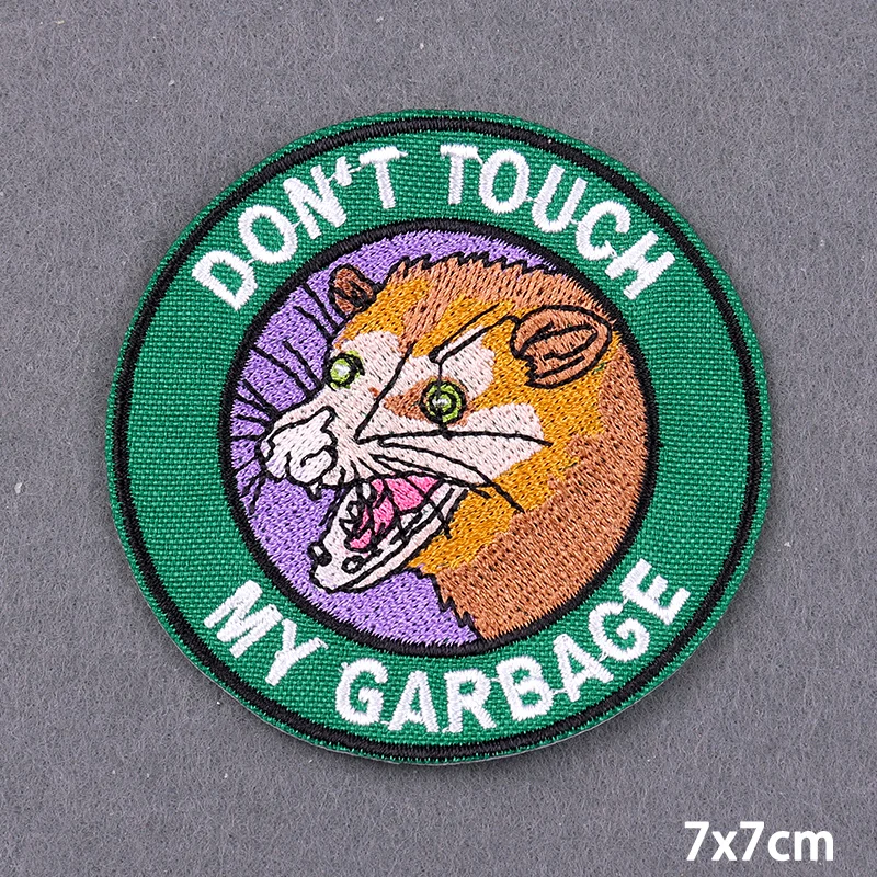 Opossum Parche Termoadesivo 'No tocar mi basura' Insignia Táctica - imagen 2
