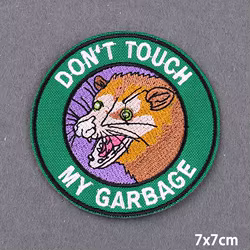 Opossum Parche Termoadesivo 'No tocar mi basura' Insignia Táctica