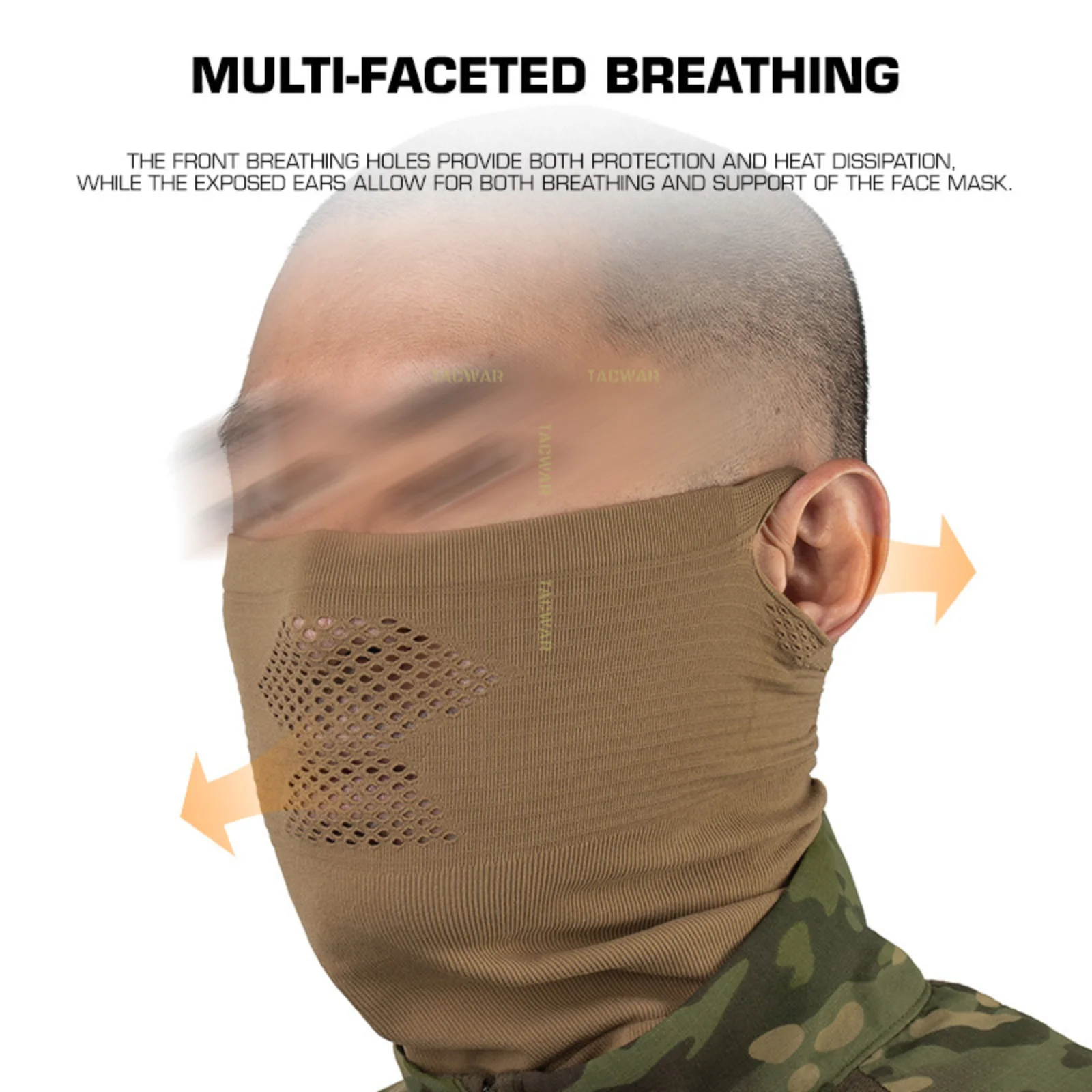 Máscara táctica airsoft con malla de acero elástica - imagen 2